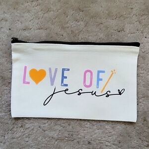 NWOT Handmade "Love of Jesus" Canvas Bag
